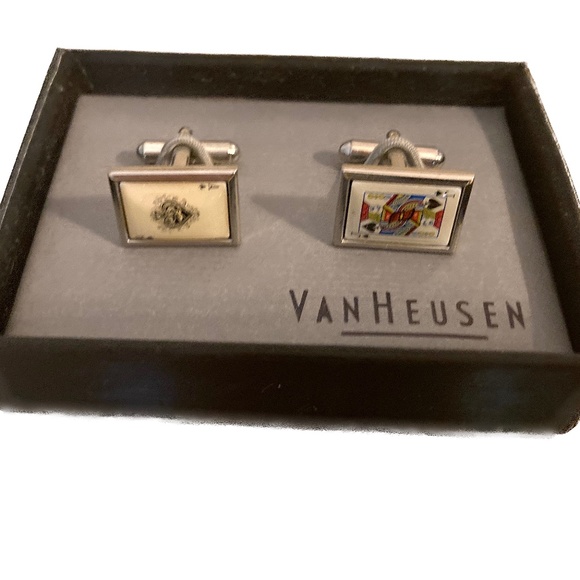 Van Heusen Black Jack Cufflinks New Old Stock in box. - Picture 2 of 7